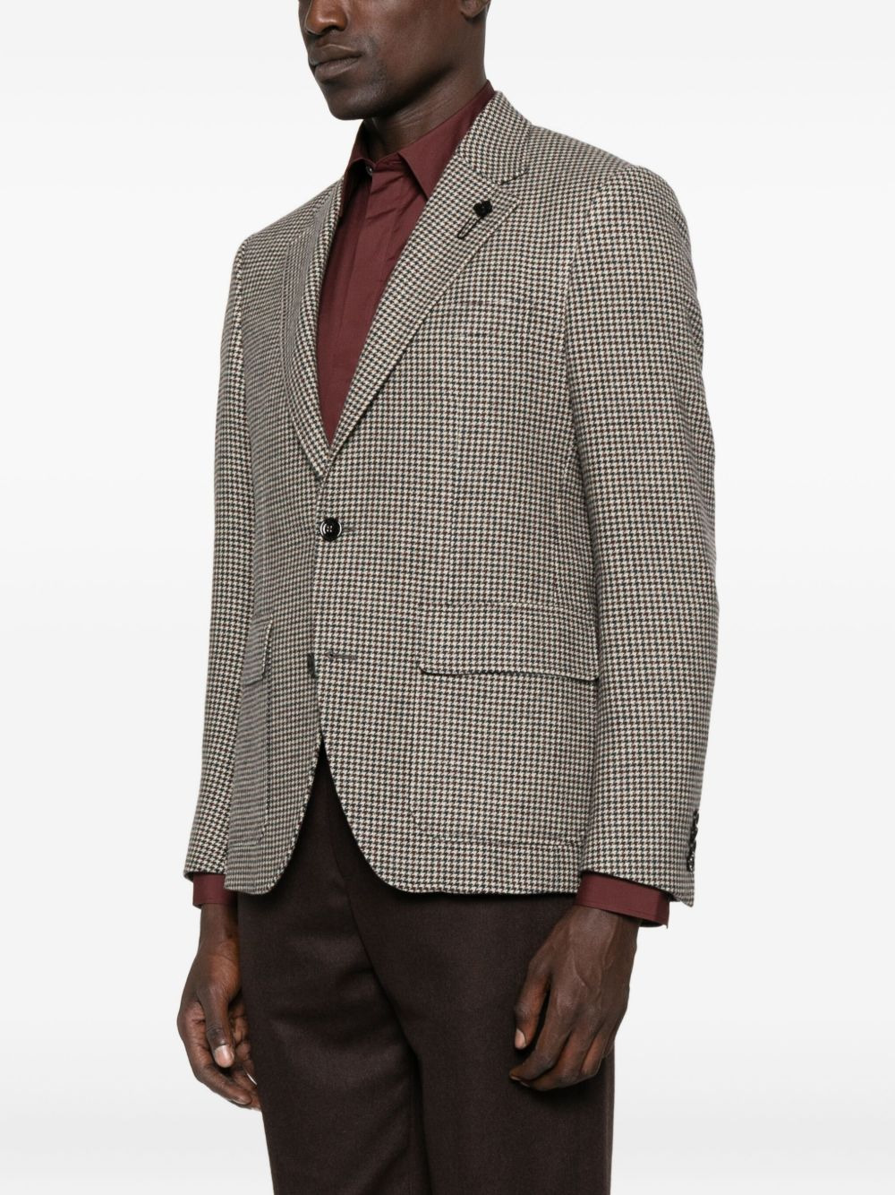 houndstooth-check blazer - 3