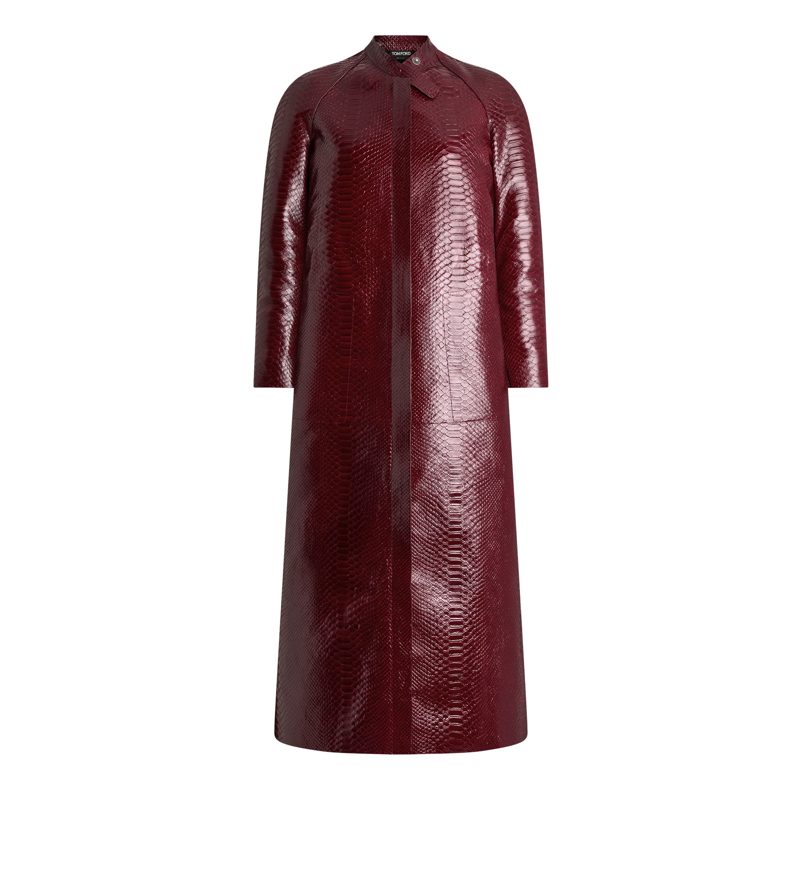 PRINTED LEATHER AND WASHED DUCHESSE BIKER COAT - 1