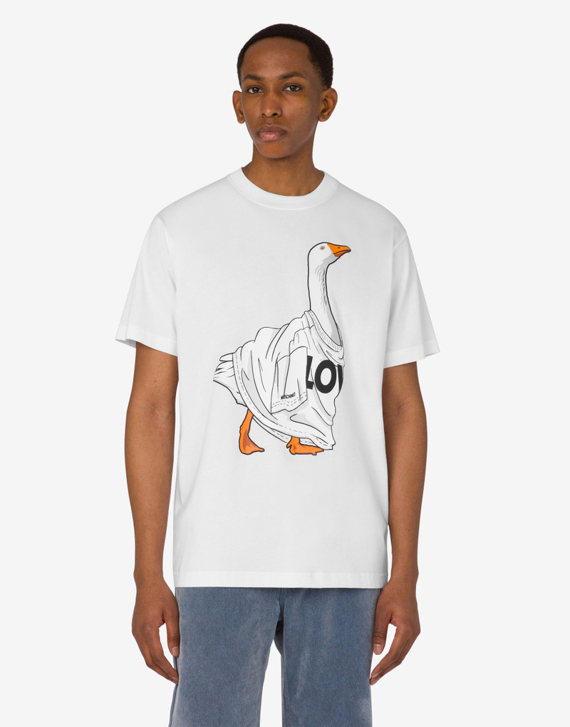 Moschino ORGANIC COTTON JERSEY T-SHIRT GOOSE outlook