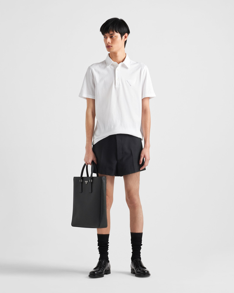 Prada Short-sleeved cotton polo shirt outlook