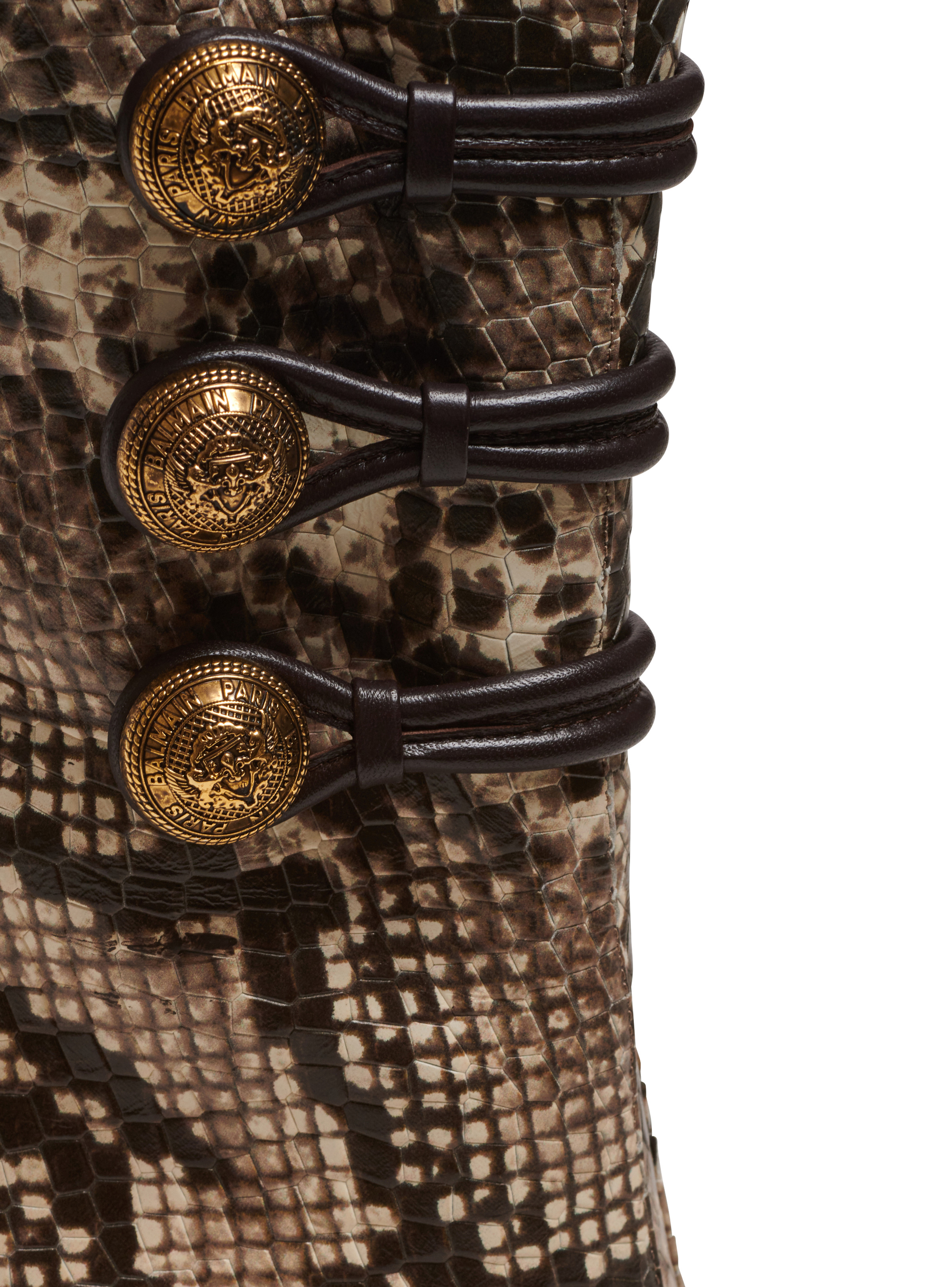 Alma snakeskin-effect leather ankle boots - 6
