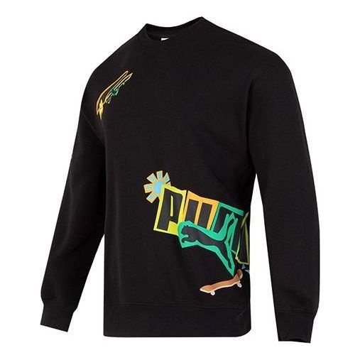 PUMA Classics Street Sport Crewneck Sweatshirt 'Black' 539968-01 - 1