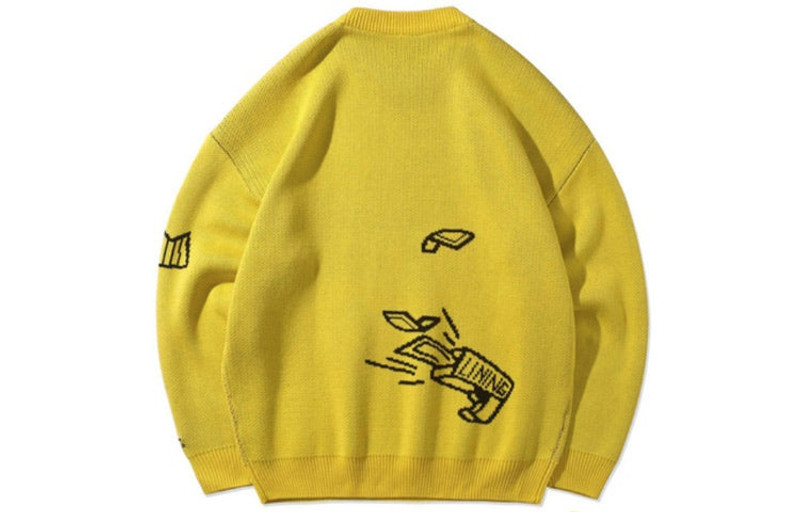 Li-Ning Li-Ning x LINE FRIENDS Graphic Crew Neck Sweater 'Yellow' AMBQ046-2 outlook
