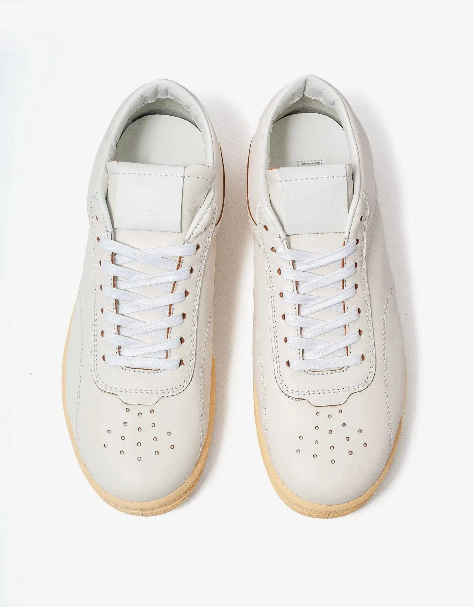 Jil Sander White Ecru Leather Trainers - 4