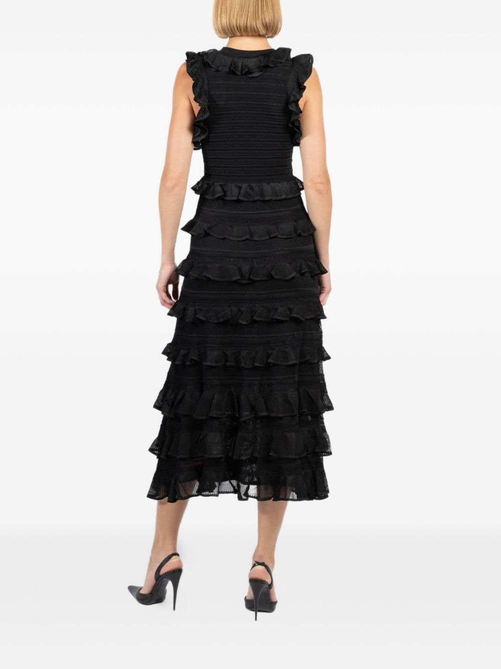 tiered ruffle midi dress - 4