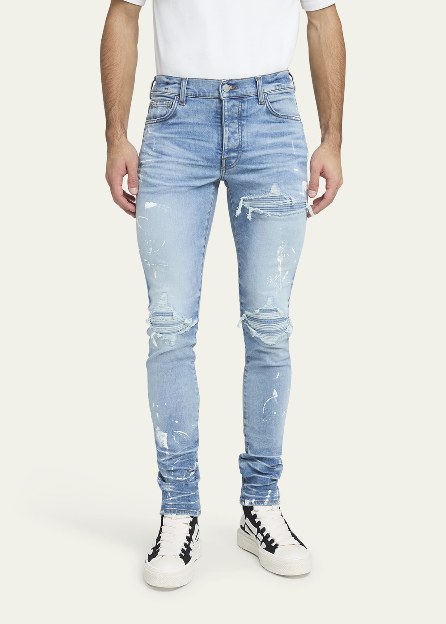 Men's MX1 Destroyed Skinny Painter Jeans - 4