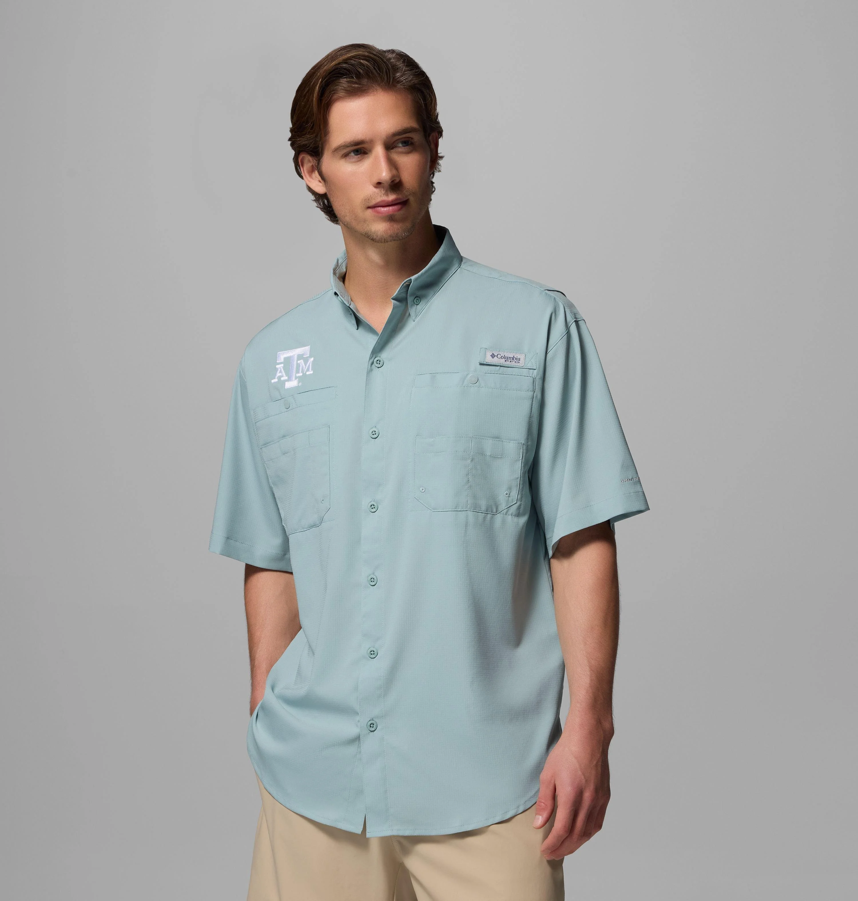 Men's Collegiate PFG Tamiami Short Sleeve Shirt - Texas A&M - 1