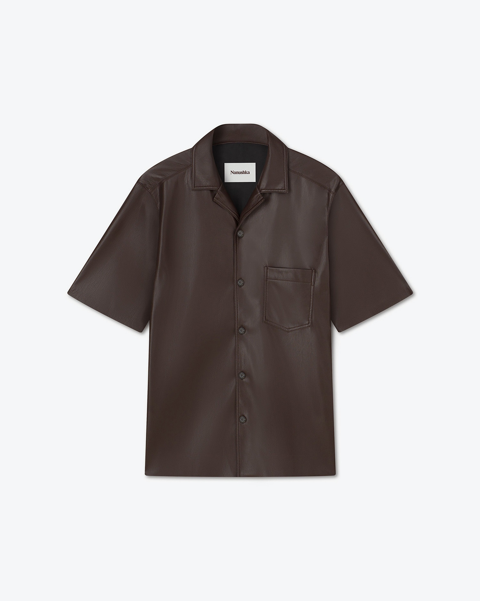 Nanushka floral-print short-sleeved shirt - Brown