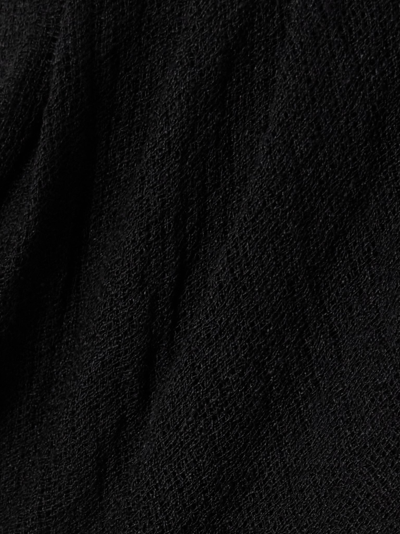 Alger draped linen-gauze top Black - 4