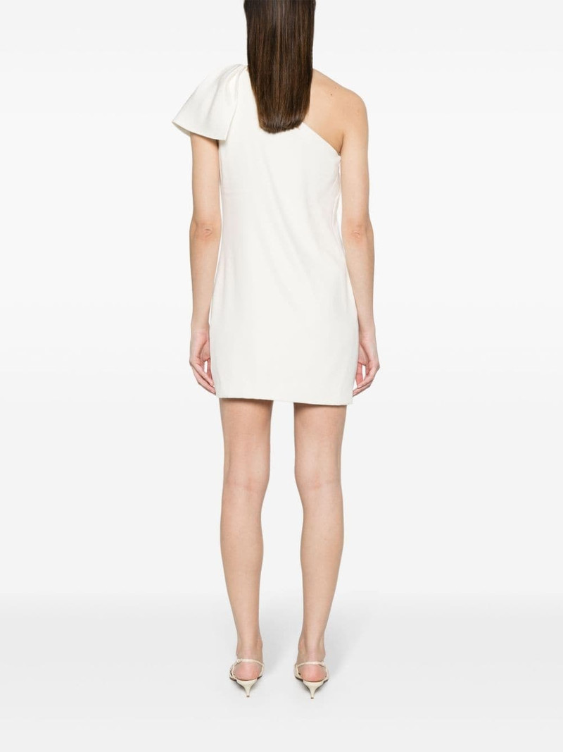 crepe one-shoulder mini dress 4