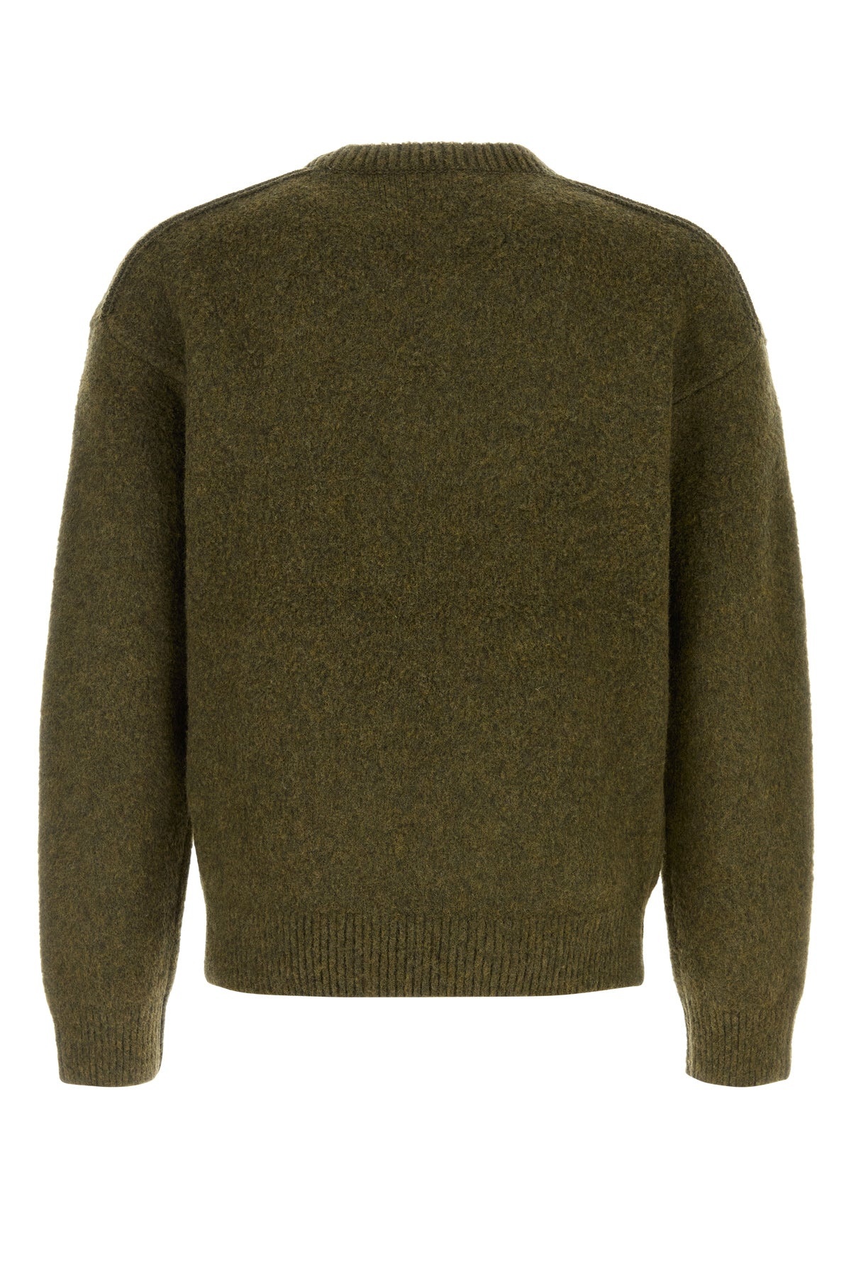 Olive green wool blend sweater - 2