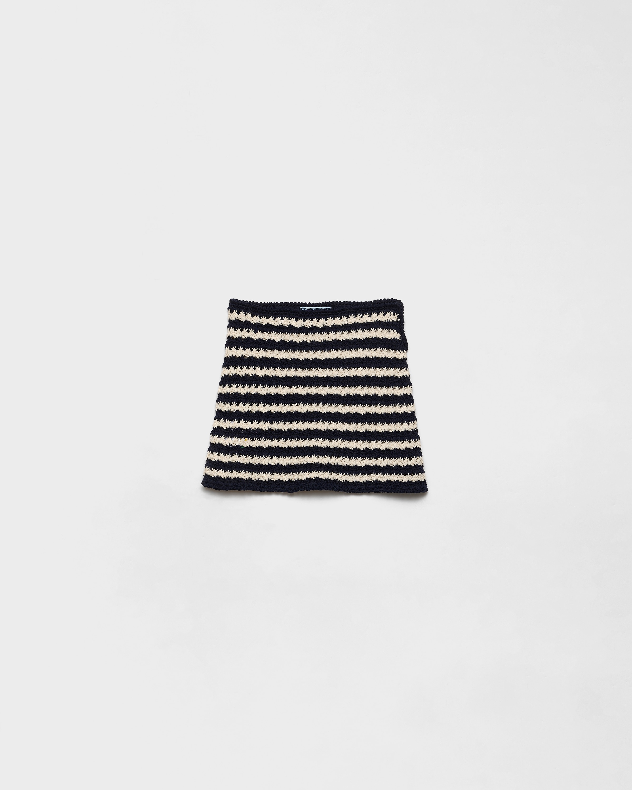 Cotton crochet miniskirt - 1