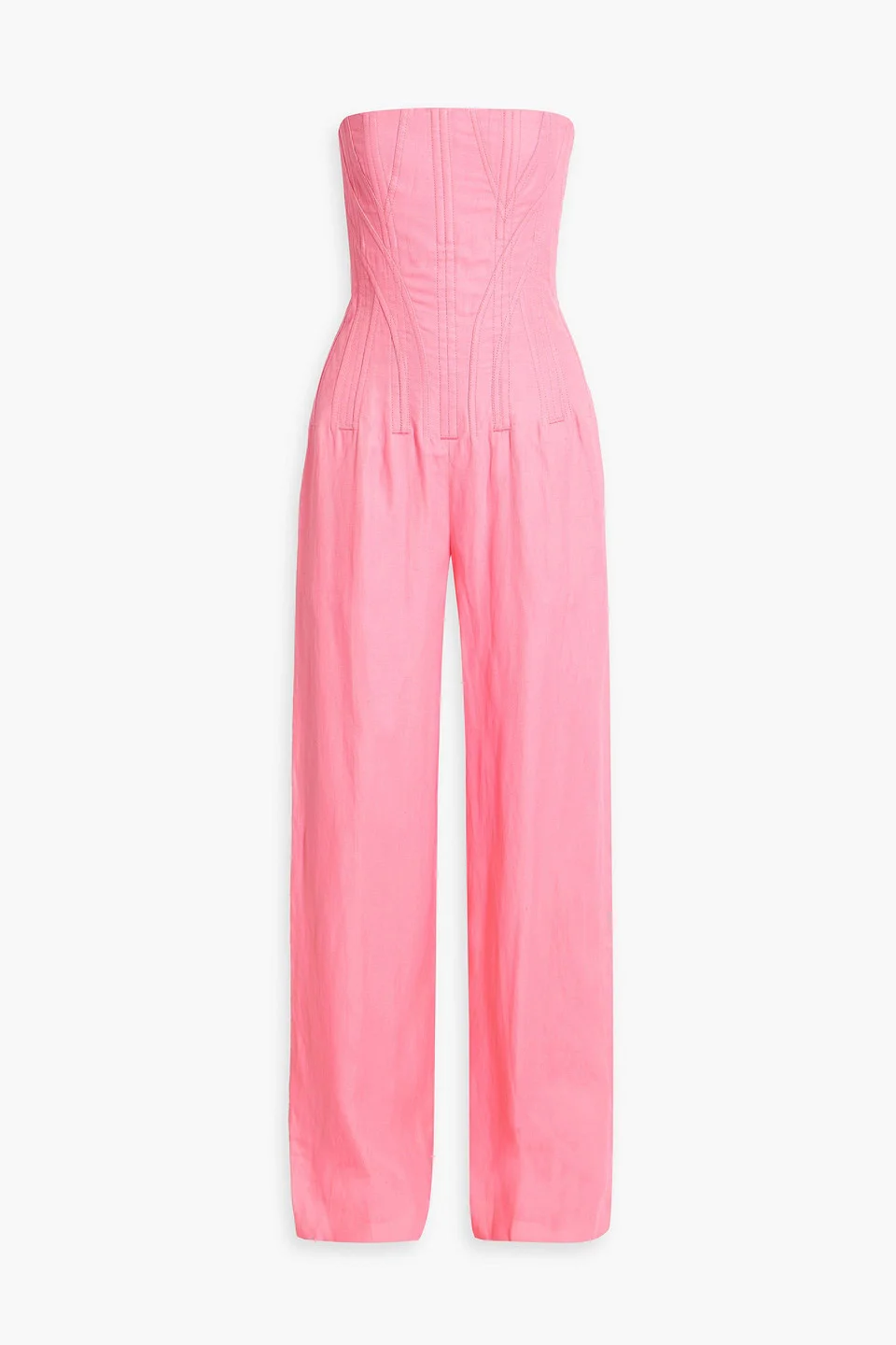 Strapless twill jumpsuit - 1