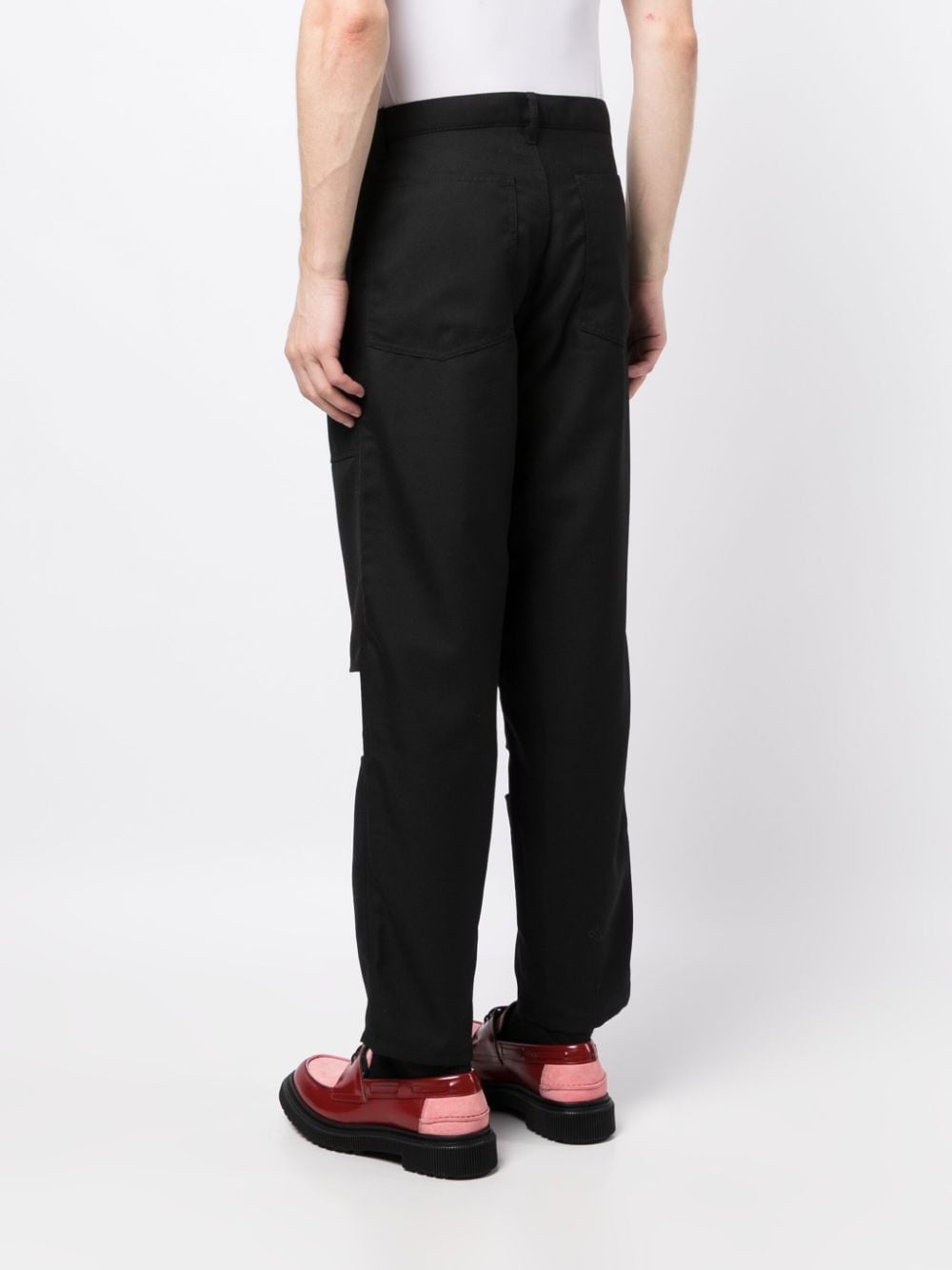 panelled cut-out cropped trousers - 4