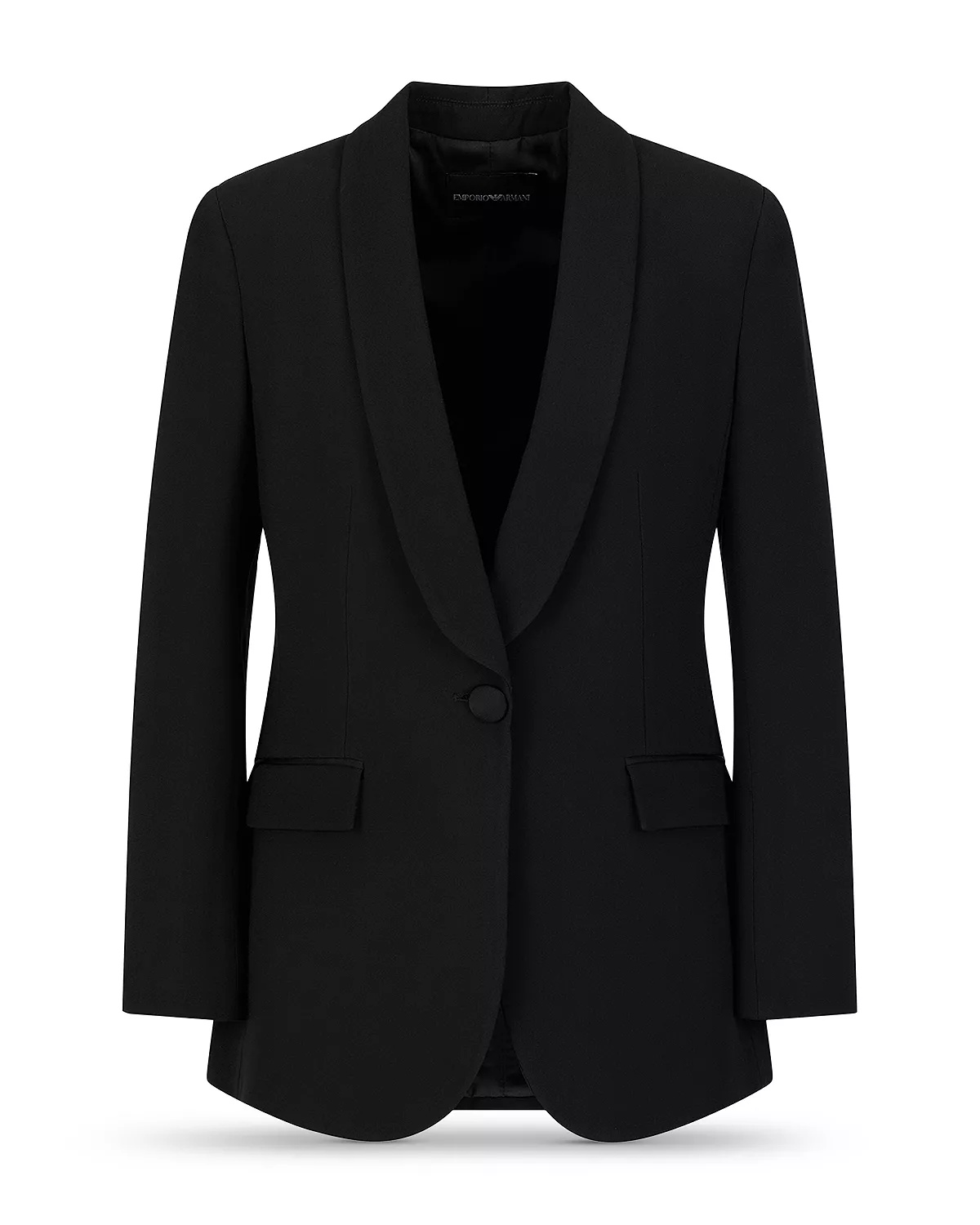 Enver Satin Shawl Lapel Blazer - 5