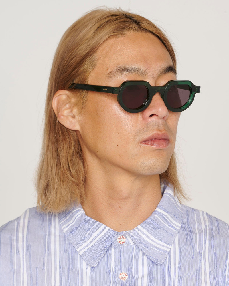 BRAIN DEAD Tani Post Modern Primitive Eye Protection - Green Glitter outlook