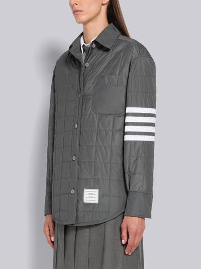 Thom Browne Poly Twill Quilted Tech Down 4-Bar Shirt Jacket outlook