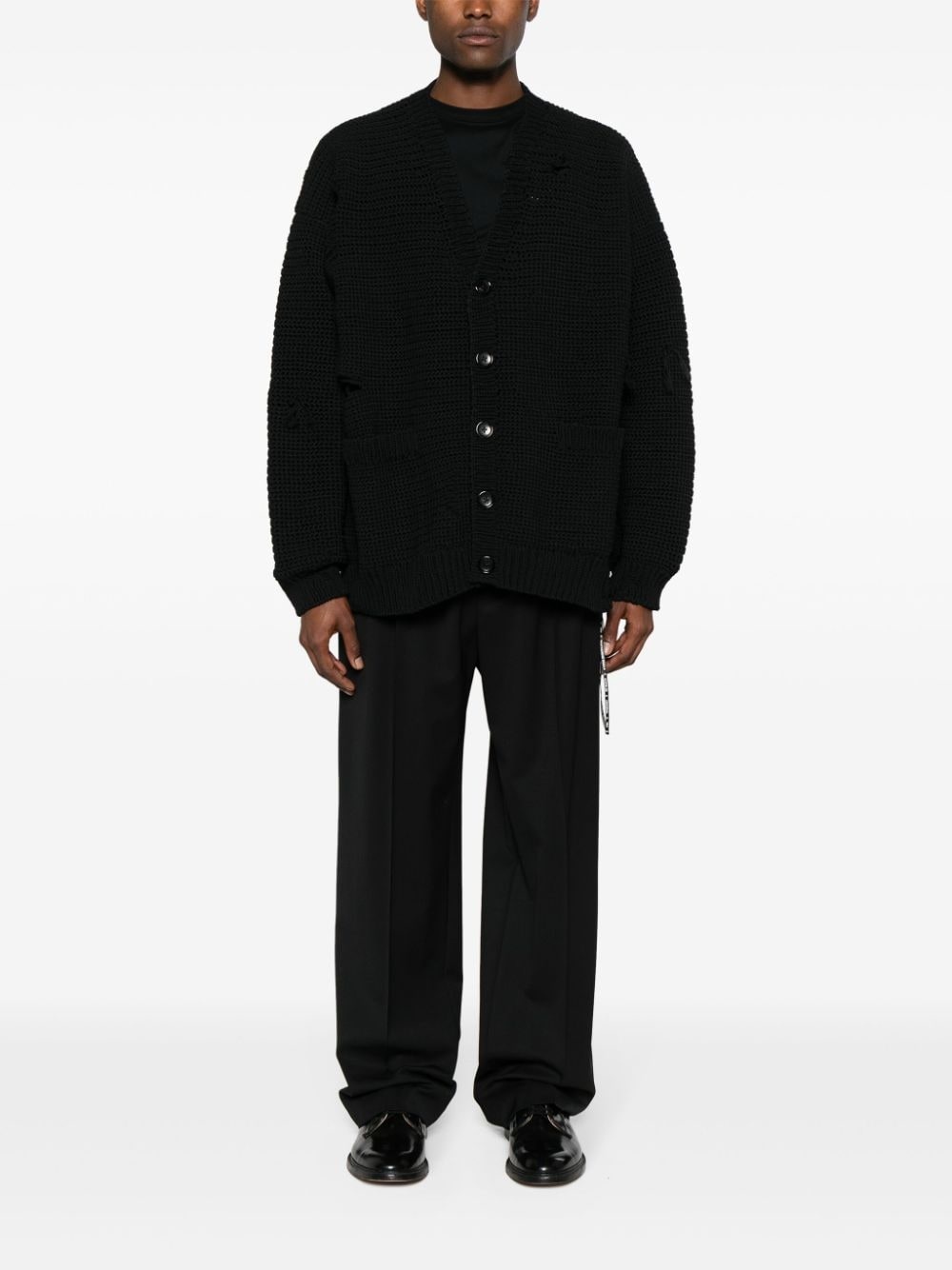 Skull chunky-knit cardigan - 2