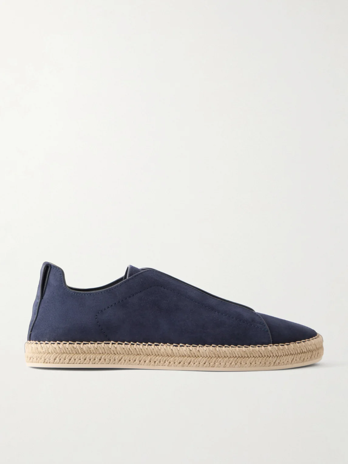 Triple Stitch™ Leather-Trimmed Suede Slip-On Sneakers - 1