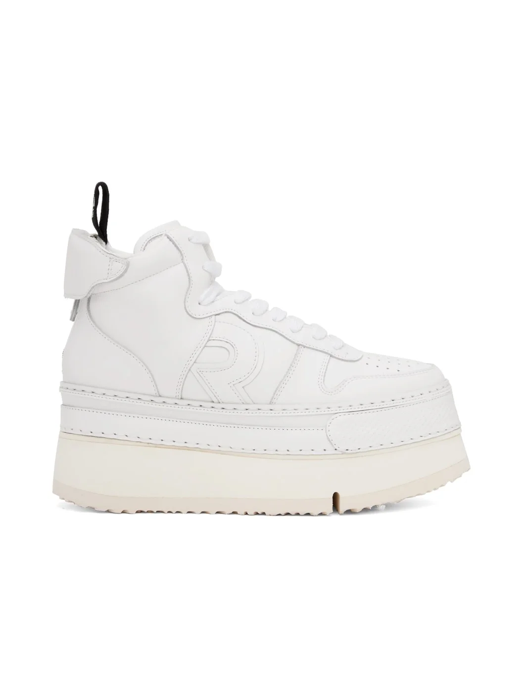 White Riot Leather Sneakers - 1
