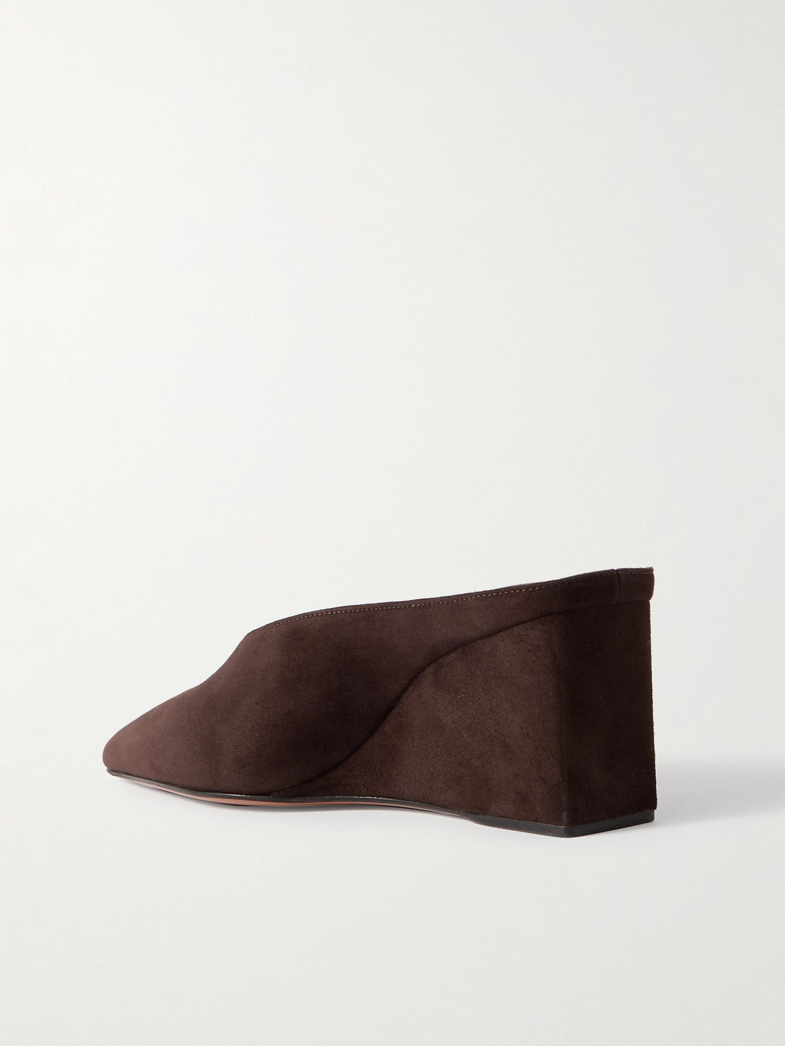 75 suede point-toe wedge mules Brown - 3