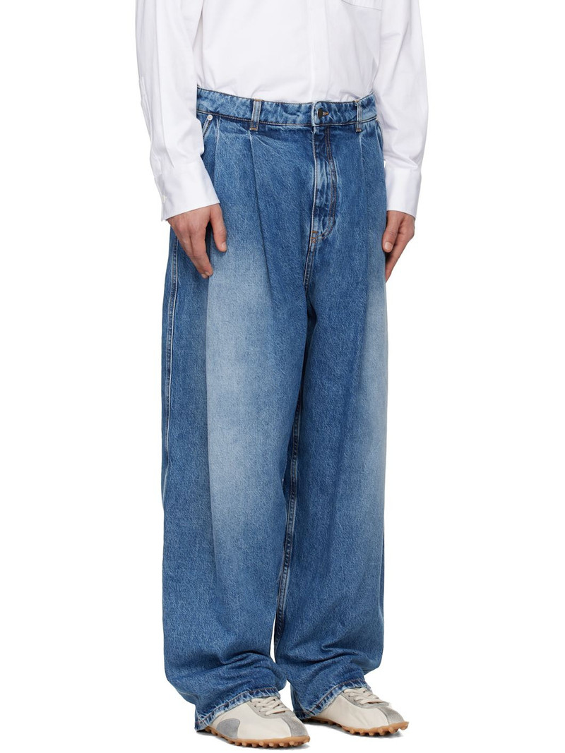 Blue Pleated Jeans 2