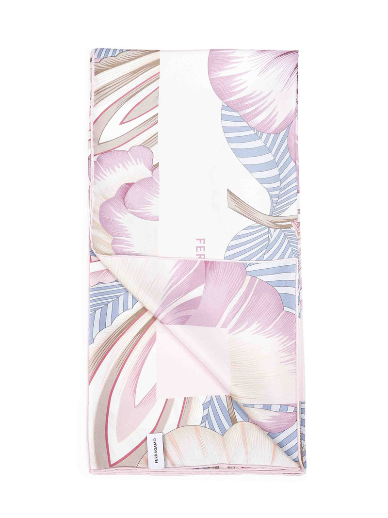 FERRAGAMO Brezza print silk twill scarf outlook