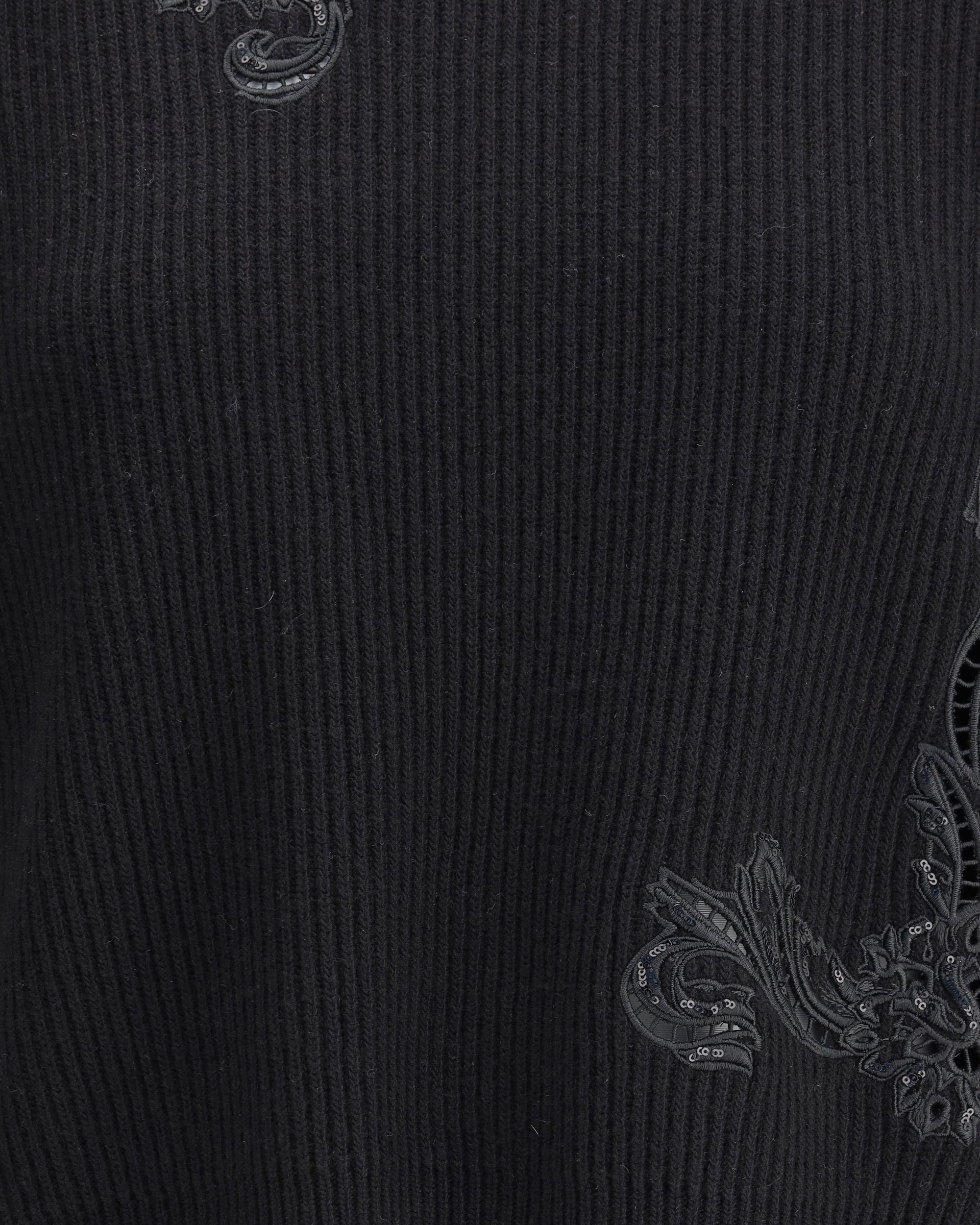 Barocco Leaf Embroidered Sweater - 3