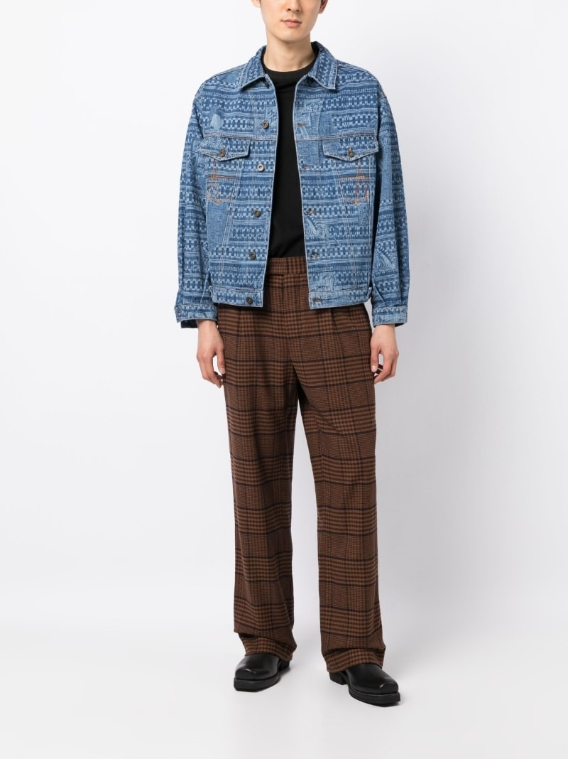 Ahluwalia abstract pattern denim jacket outlook