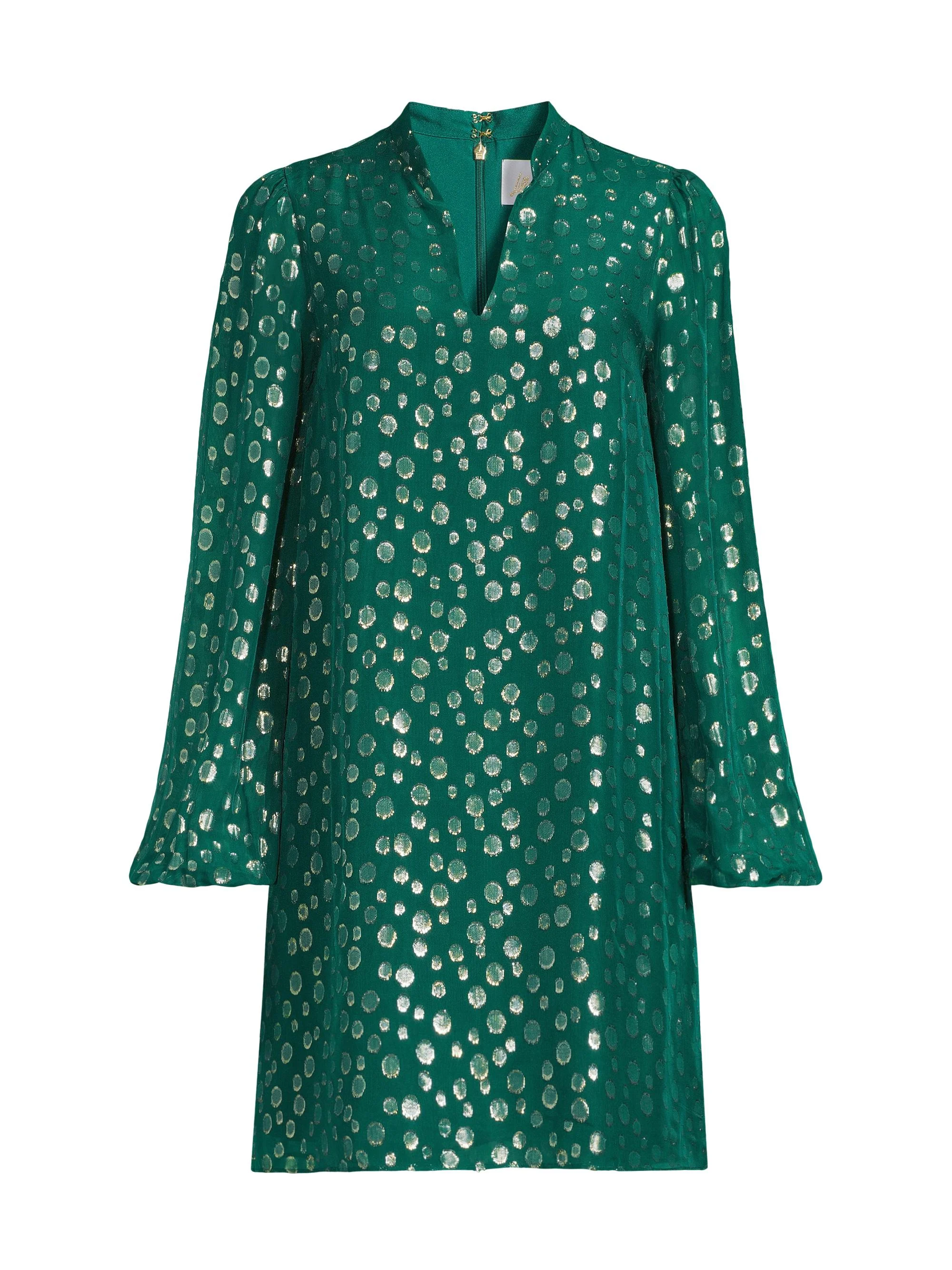 Women's Lauralyn Silk Dress - Villa Green - 1