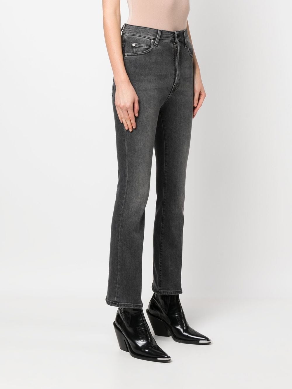 stonewashed slim-cut jeans - 3