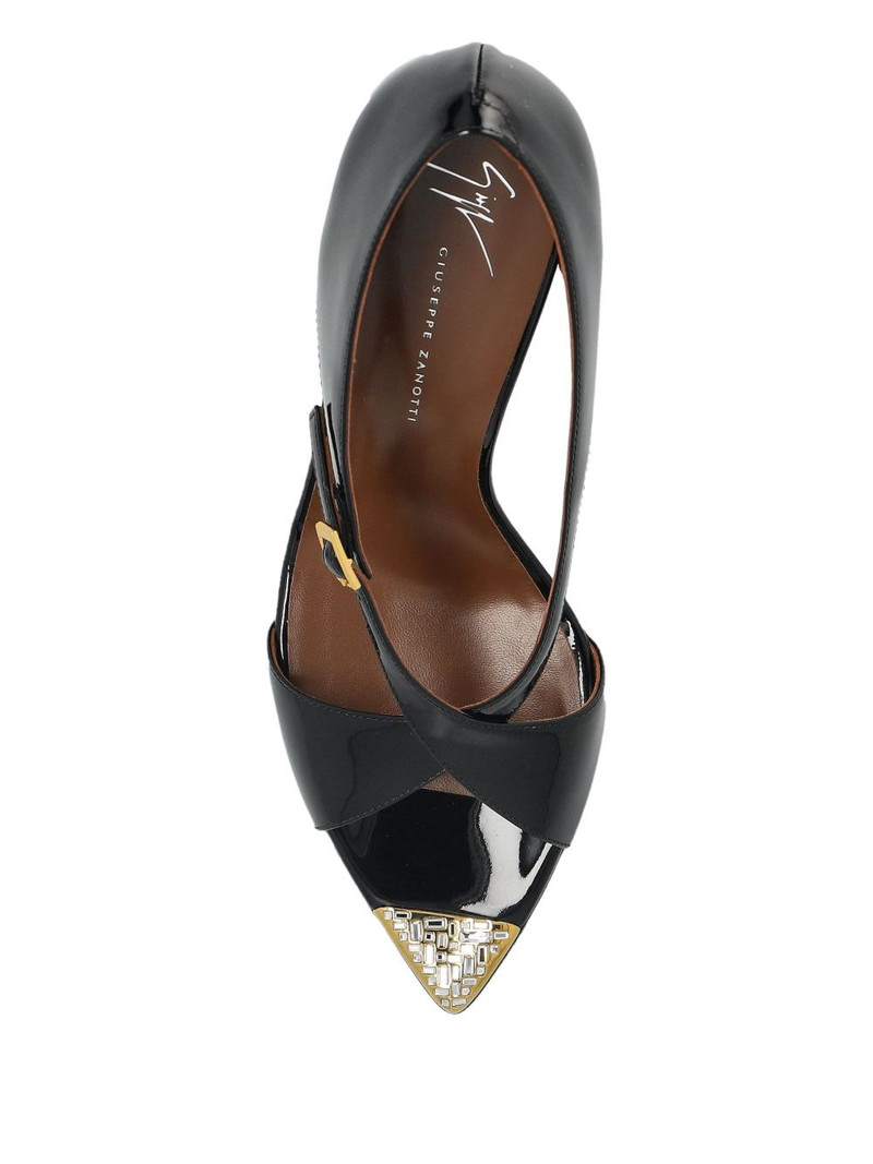 90mm Intrigo patent-leather cross-strap heeled sandals 4
