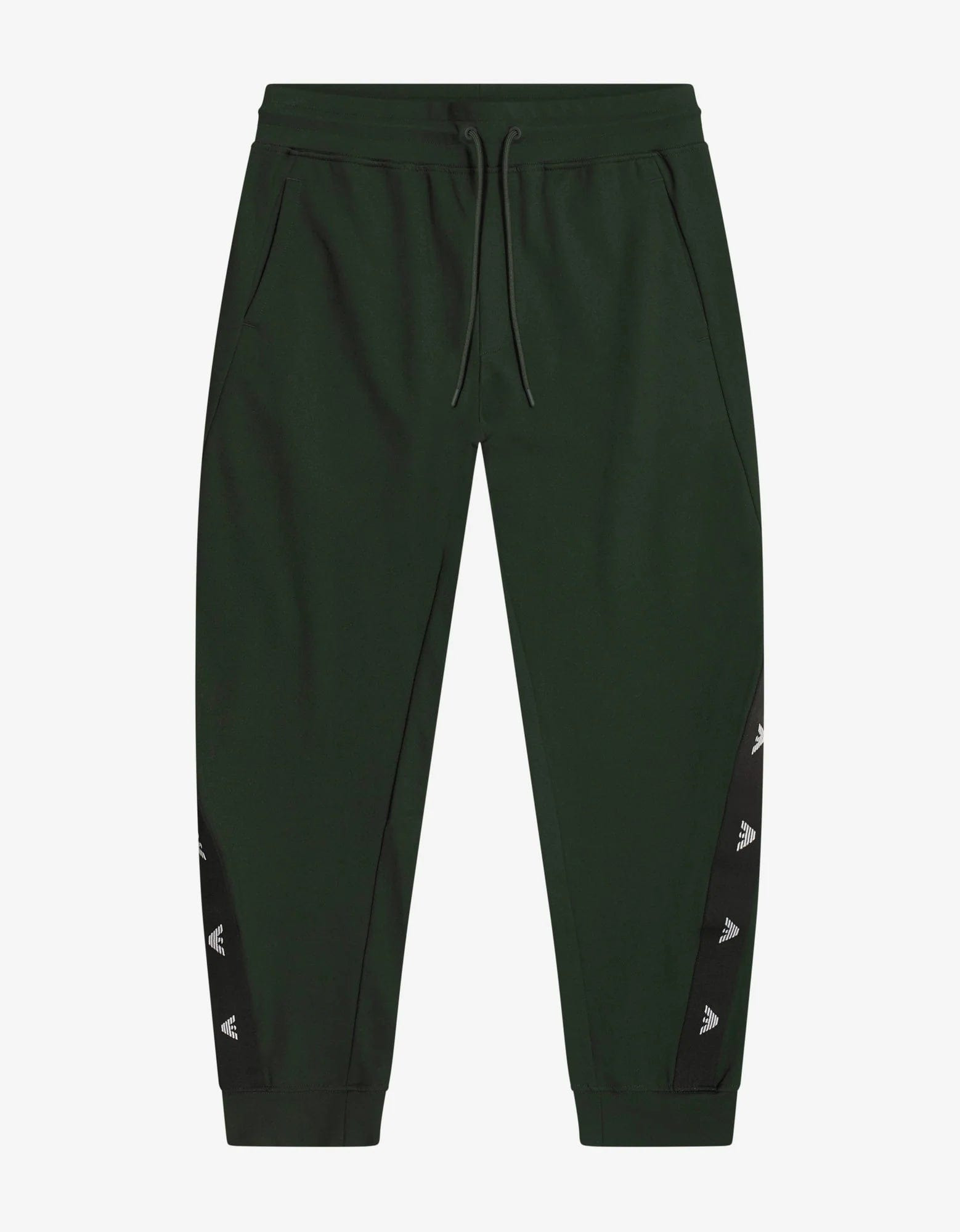 Emporio Armani Green Eagle Logo Tape Sweat Pants - 2