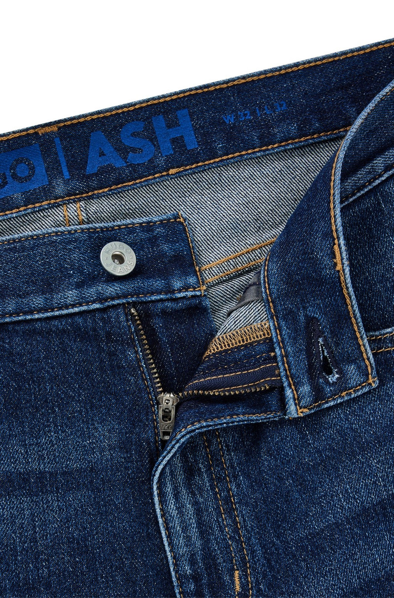 SLIM-FIT JEANS IN BLUE STRETCH DENIM 6