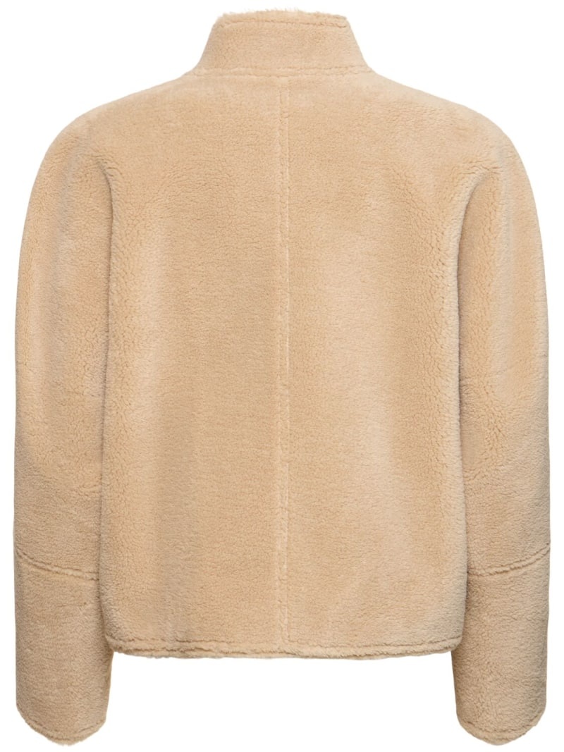 LOW CLASSIC Faux shearling reversible short coat