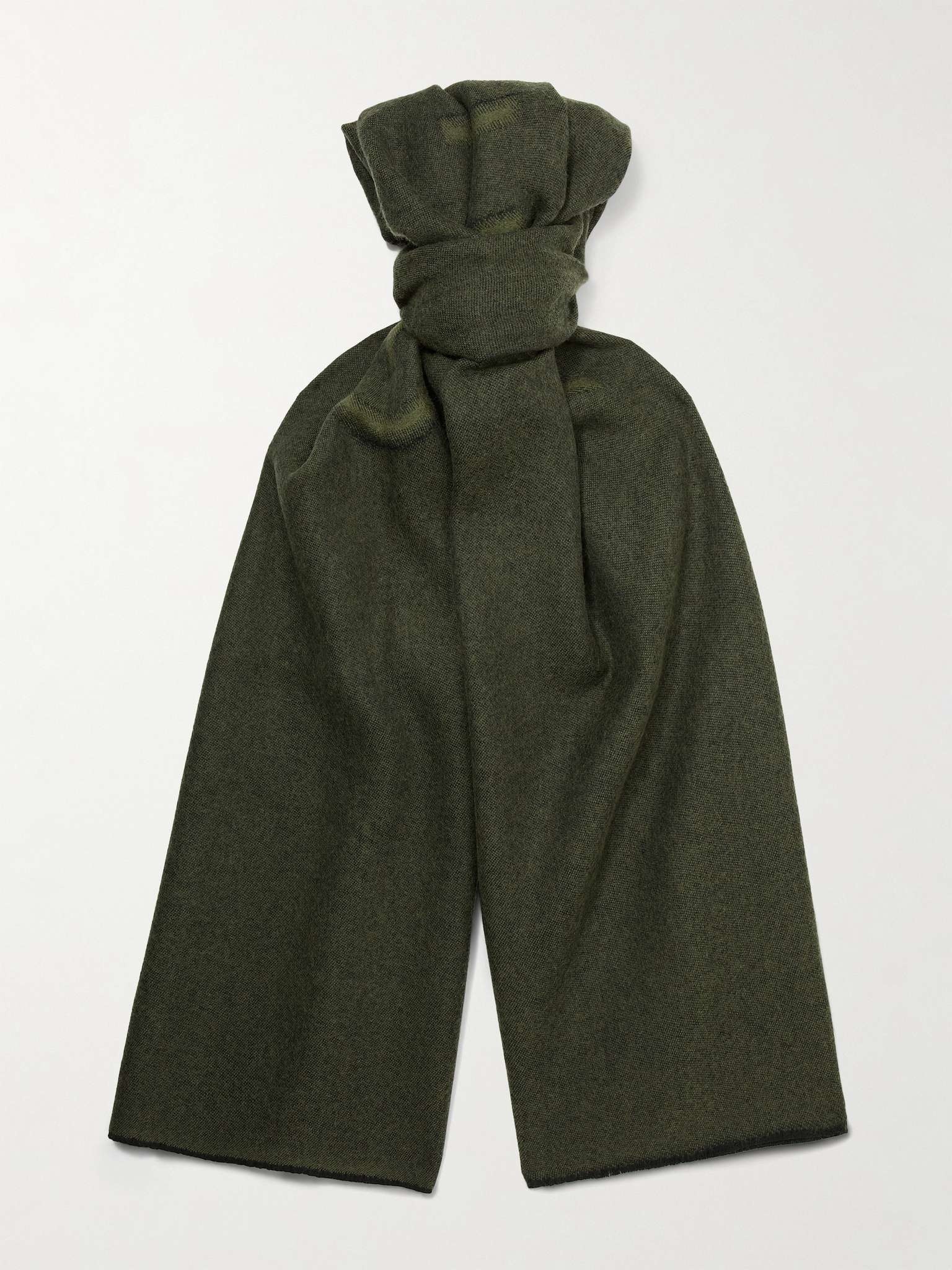 Logo-Jacquard Wool Scarf - 1