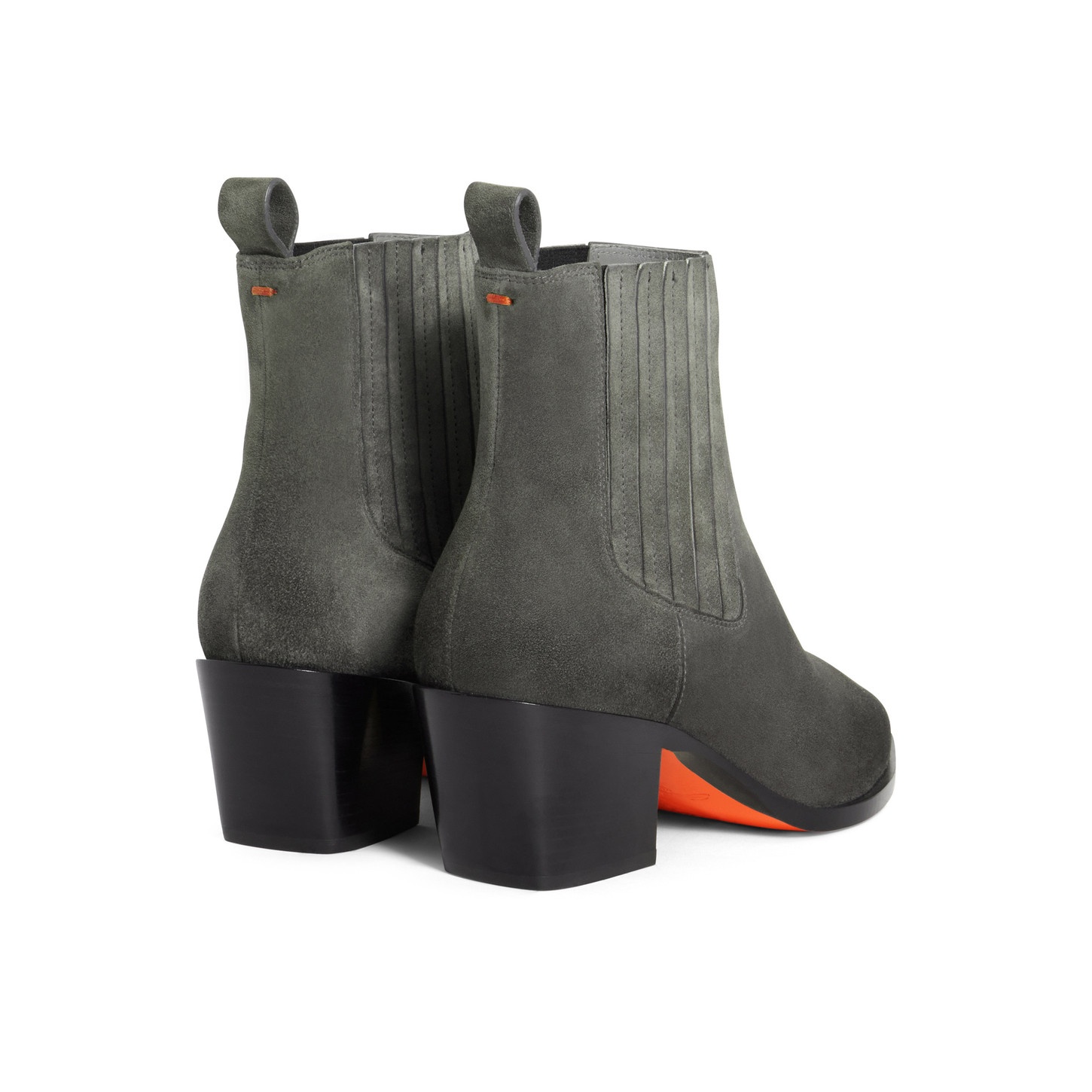 Women's grey suede texan ankle boot - 3