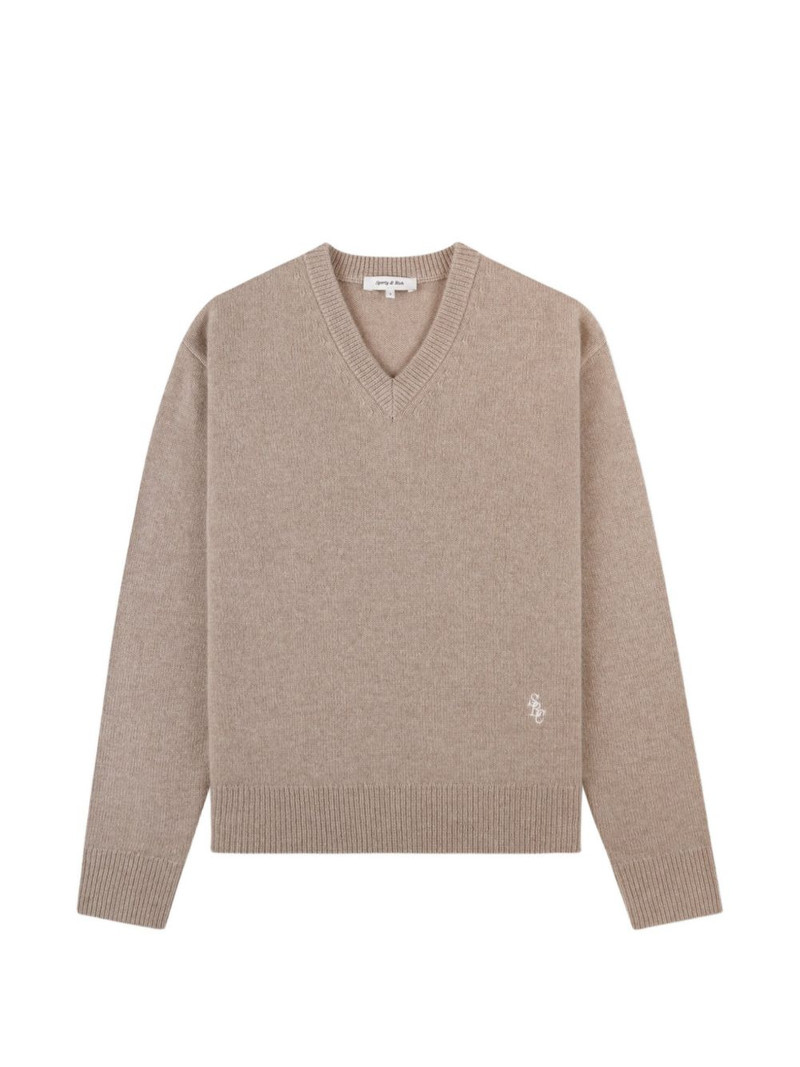 V-neck embroidered sweater 1