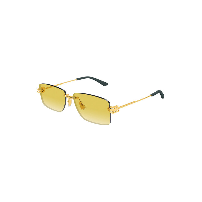 Bottega Veneta RECTANGULAR METAL SUNGLASSES (GOLD/YELLOW) outlook