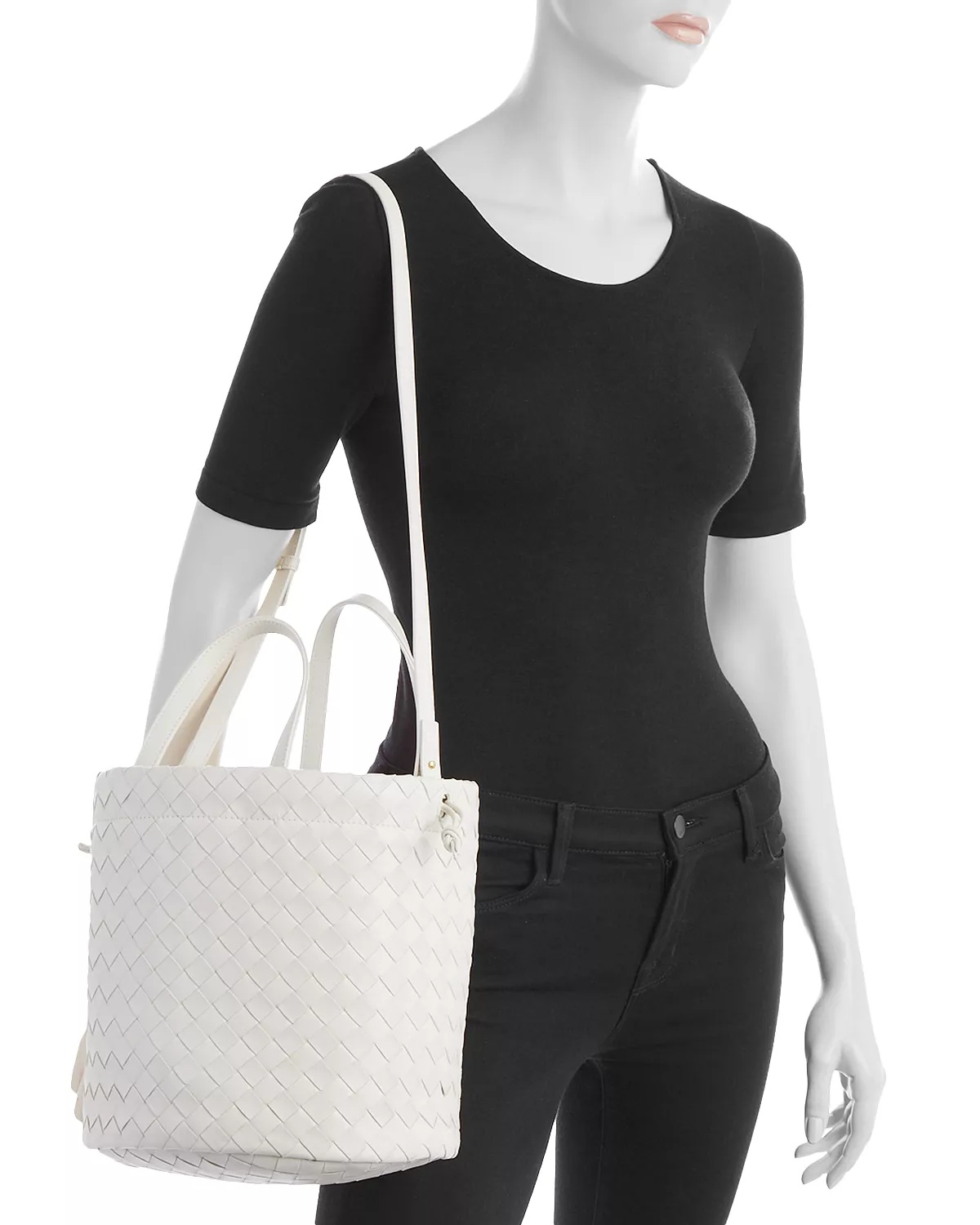 Small Castello Intreccio Leather Bucket Bag - 2