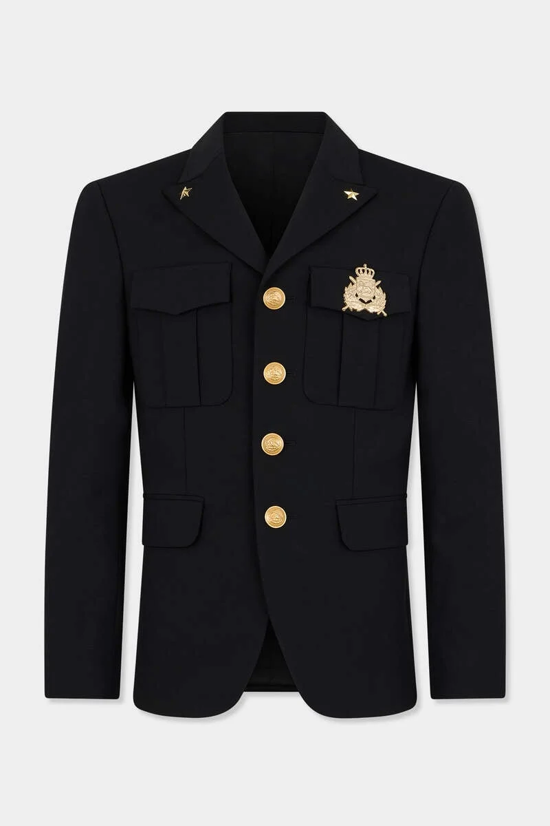 MILITARY SINGLE BREASTED BLAZER - 1
