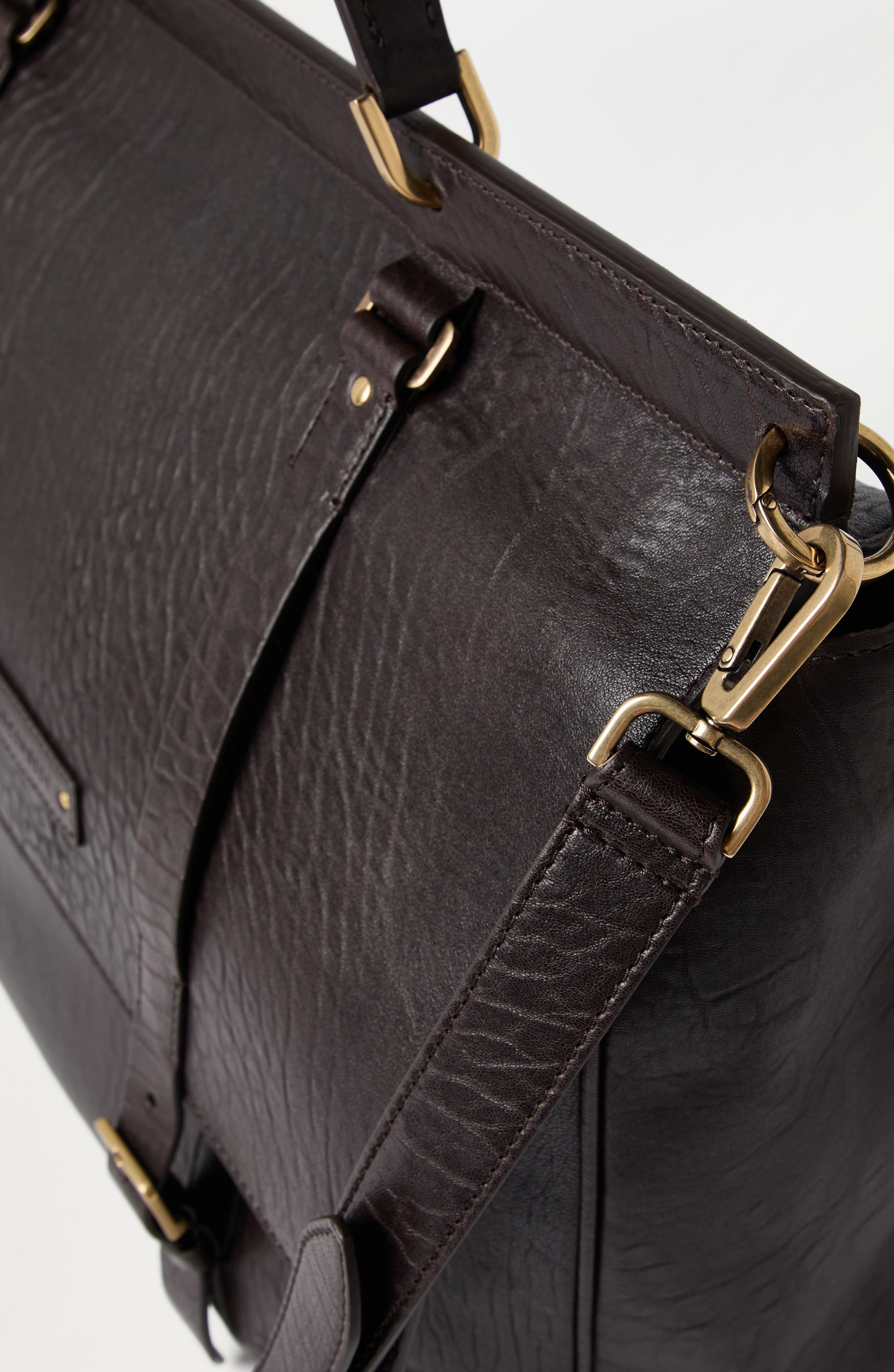 Brunello Cucinelli Textured grain leather briefcase in Brown at Nordstrom - 4