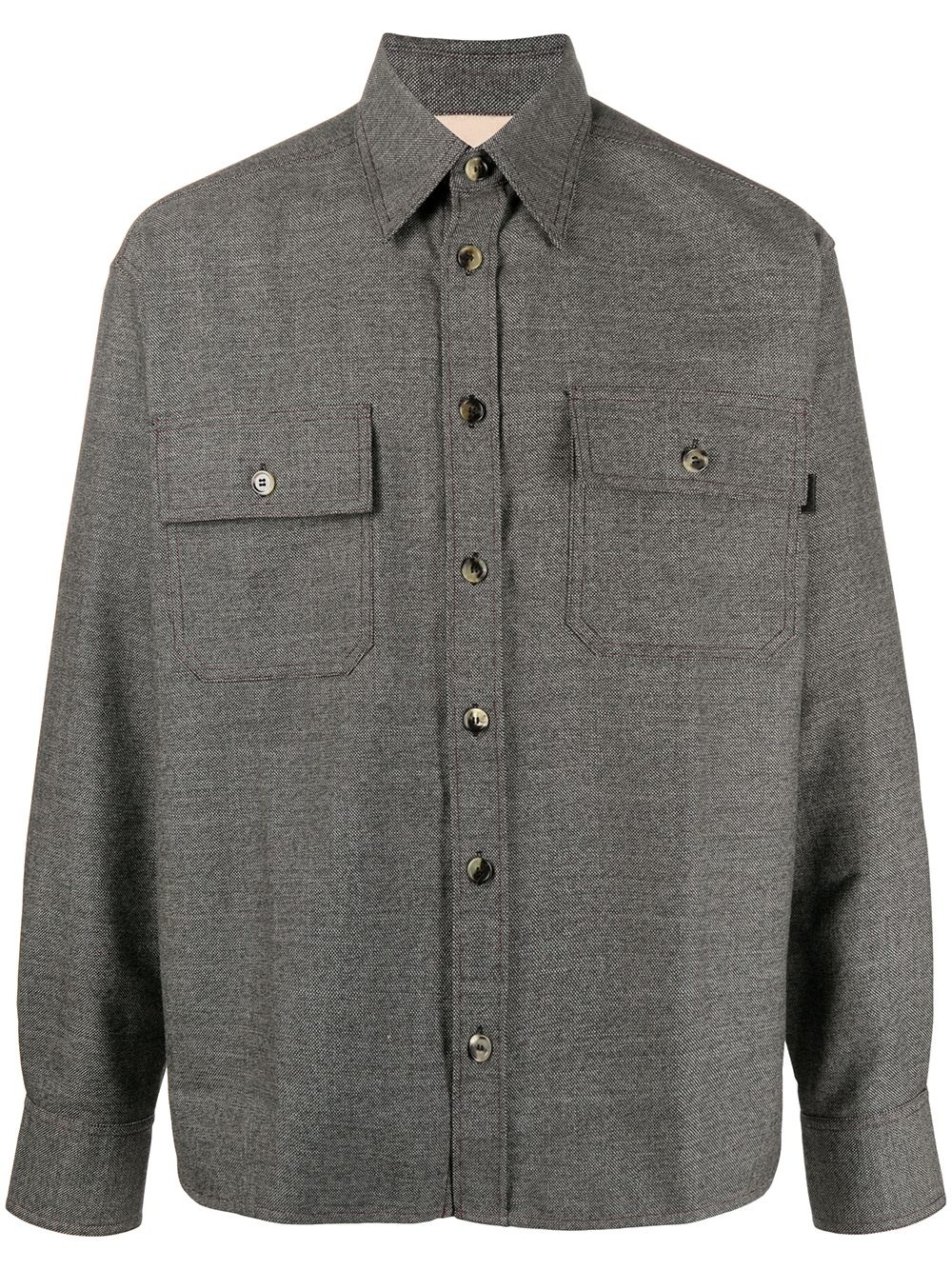 woven twill chore shirt - 1