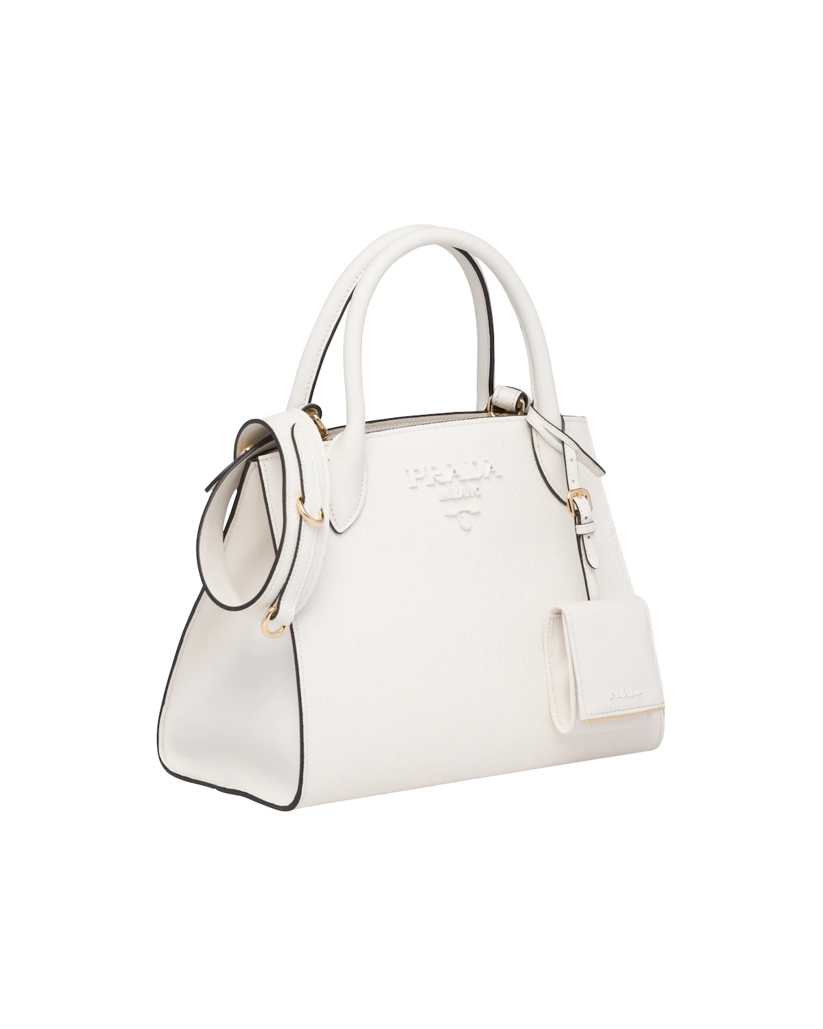 Small Saffiano Leather Prada Monochrome Bag - 3