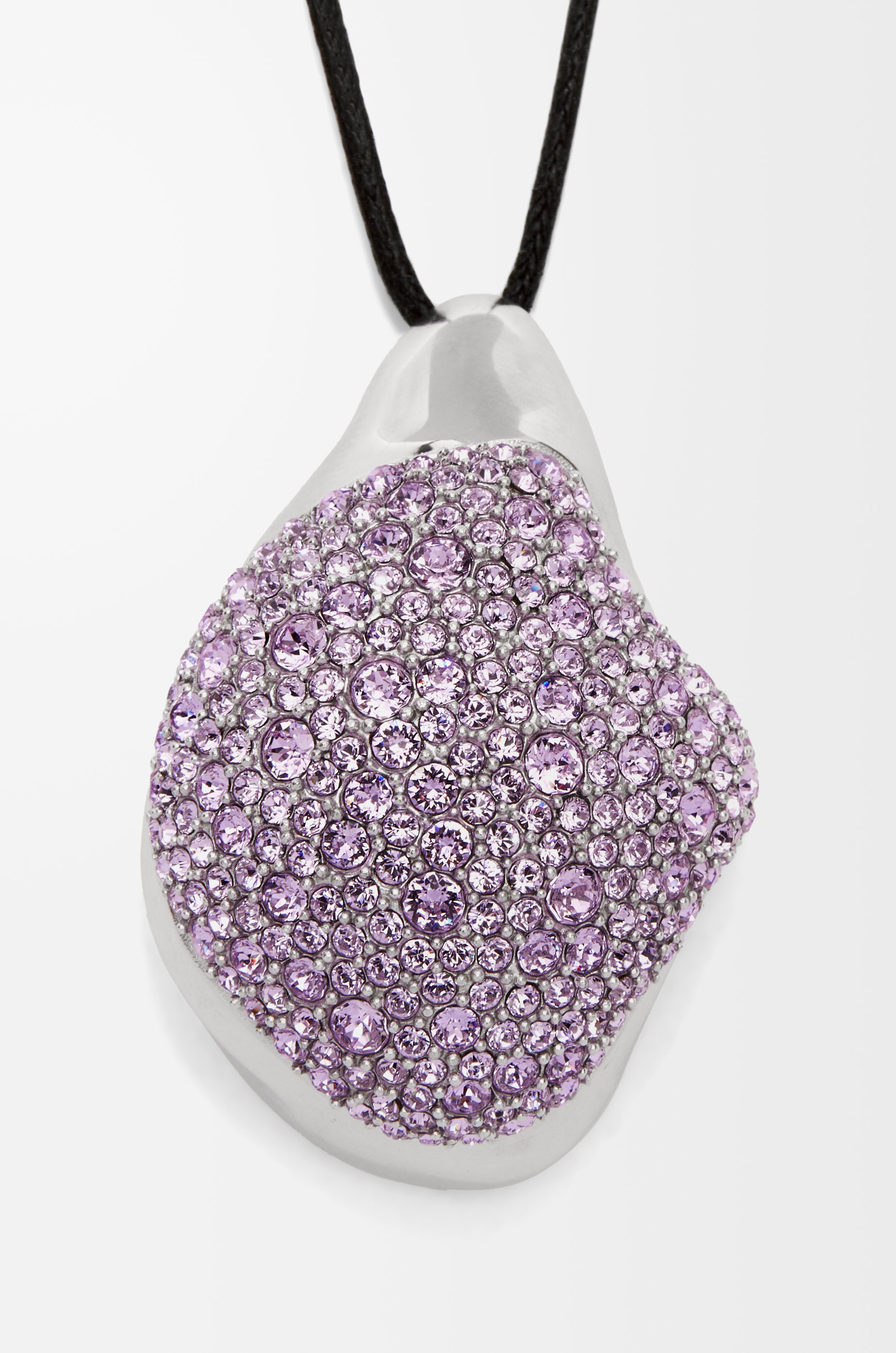 Foam Drip pendant necklace in sterling silver and crystals - 3