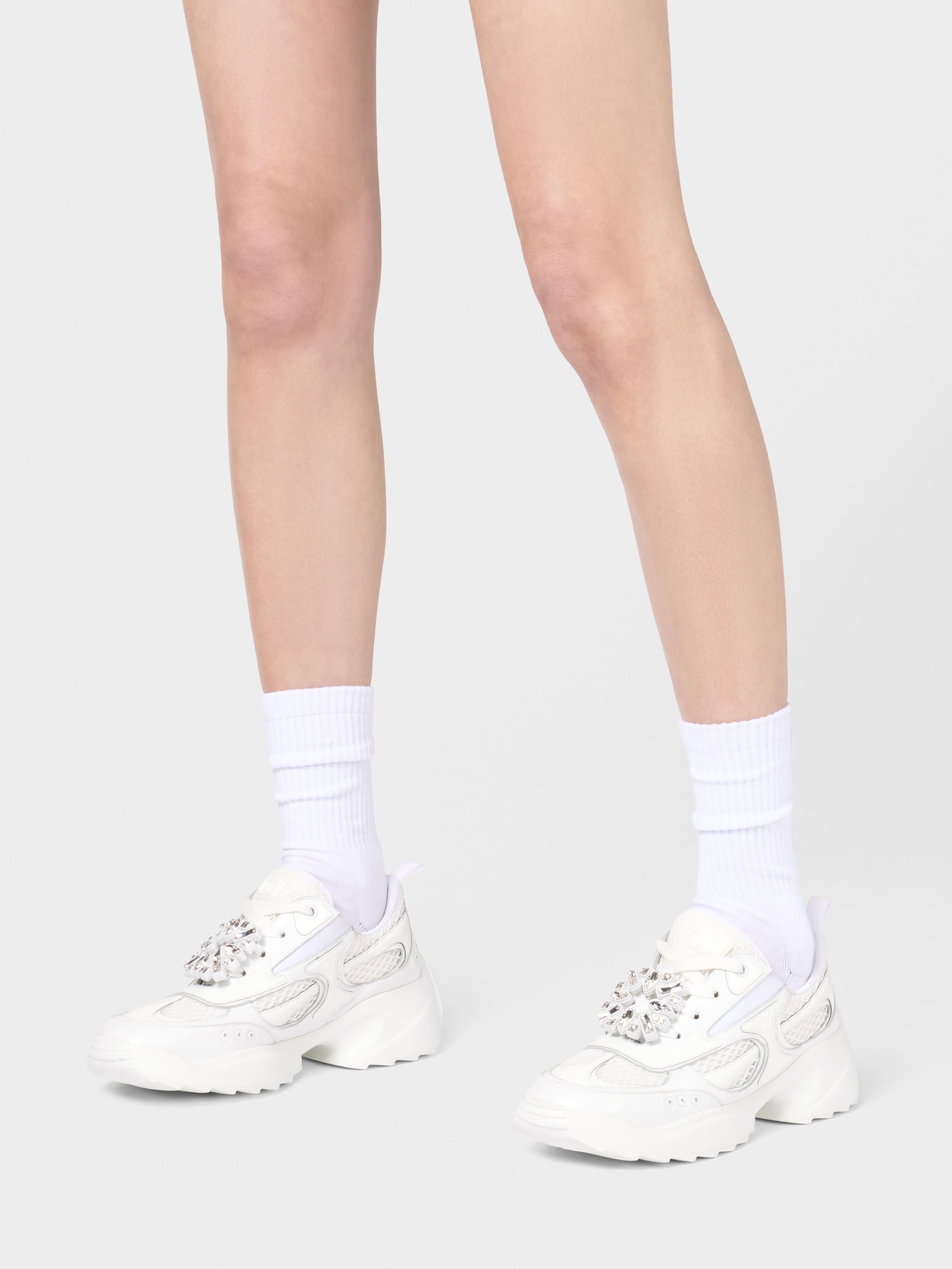 Viv' on the Run Sneakers in leather and fabric - 9
