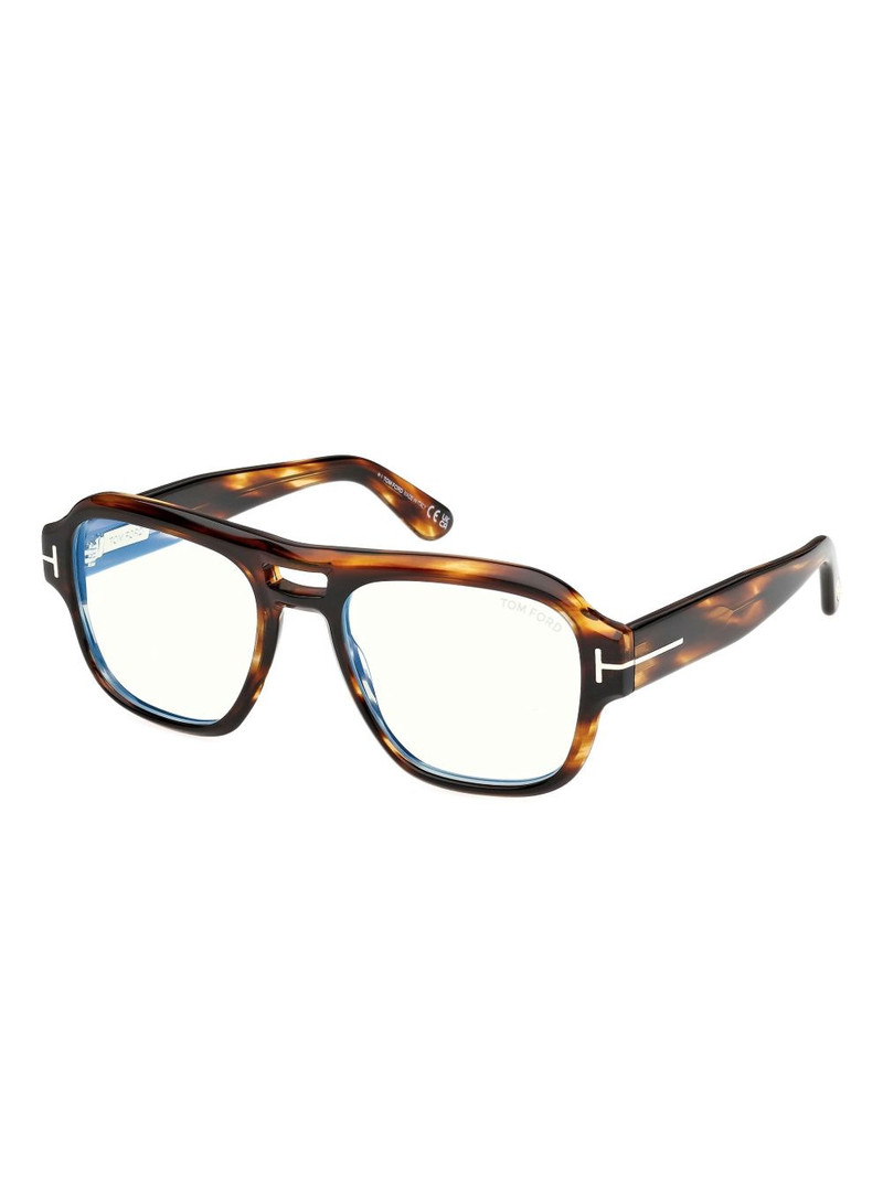 TOM FORD hinge-detail double-bridge glasses outlook