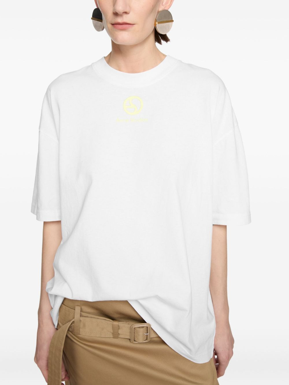 logo-embellished organic-cotton T-shirt - 3