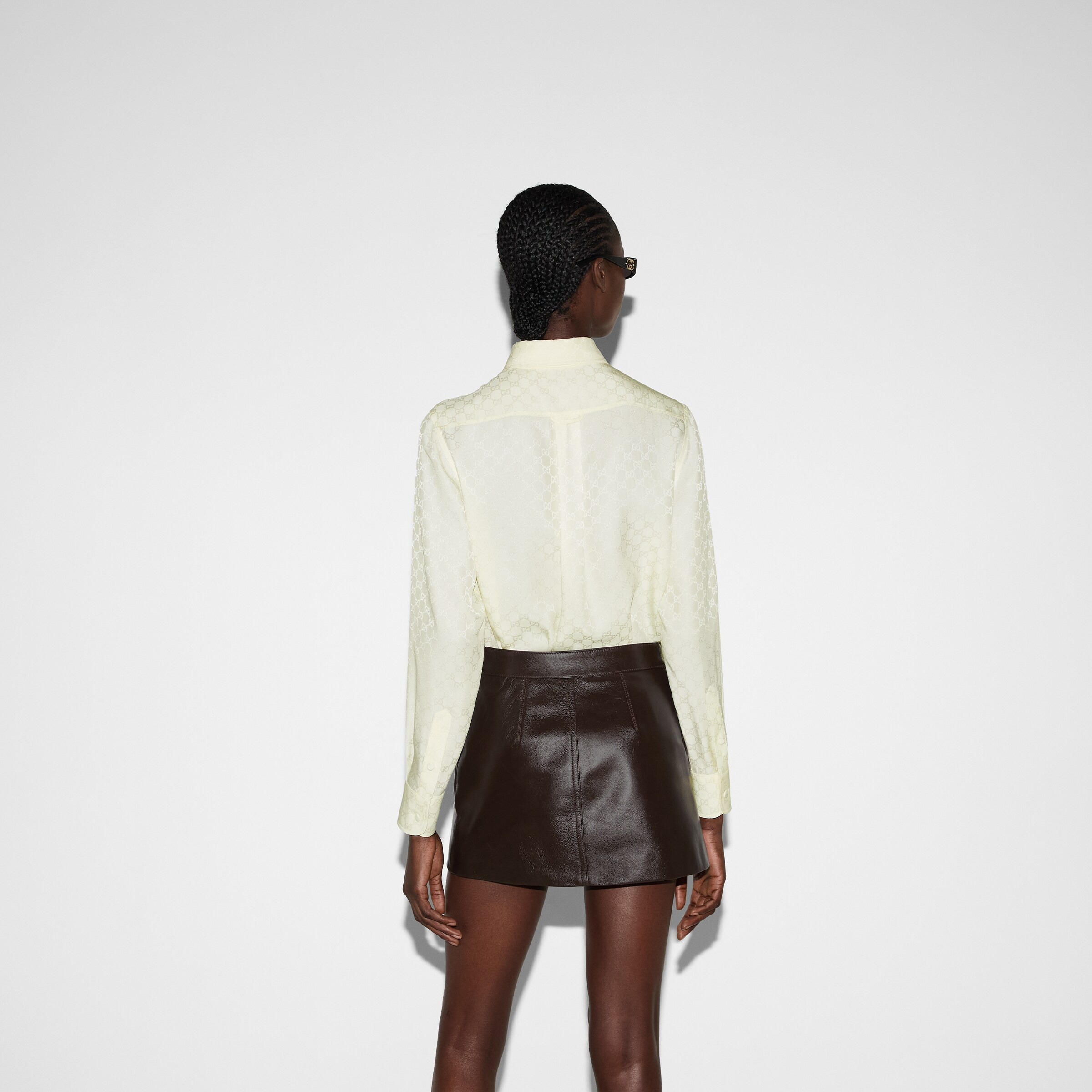 GG crêpe silk shirt - 4