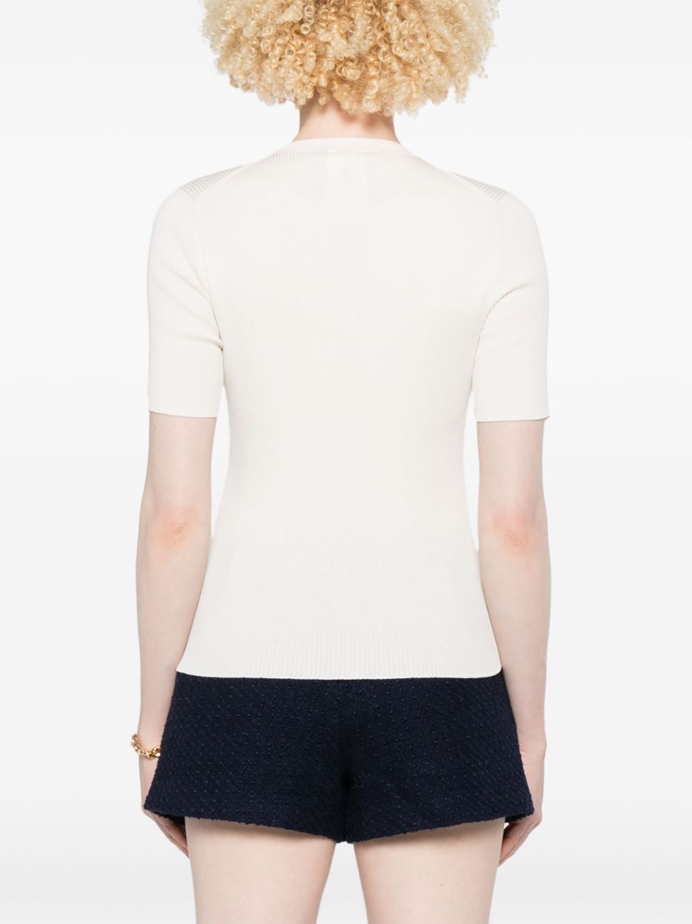 silk-cotton blend t-shirt - 4